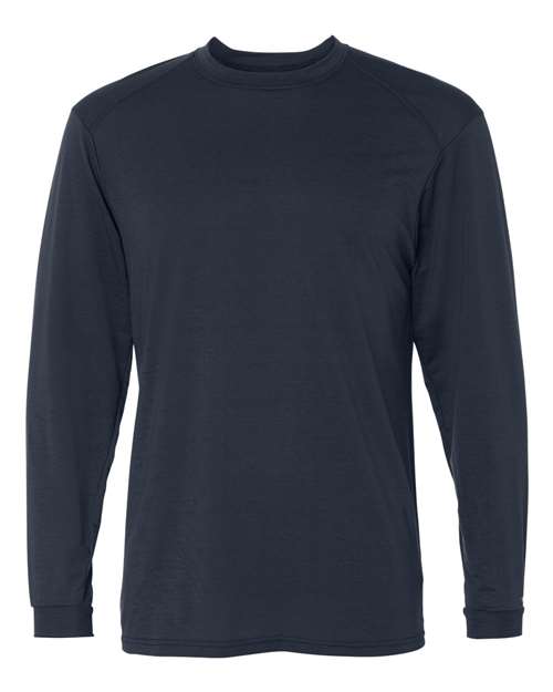 Badger Men's B-Tech Cotton-Feel Long Sleeve T-Shirt - Navy