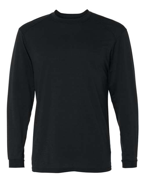 Badger Men's B-Tech Cotton-Feel Long Sleeve T-Shirt - Black
