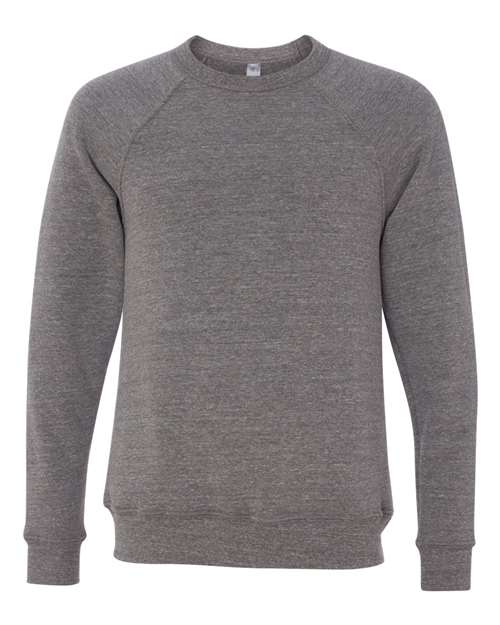 BELLA + CANVAS Unisex Sponge Fleece Raglan Crewneck Sweatshirt (Part 1 of 3) - Grey Triblend