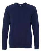 BELLA + CANVAS Unisex Sponge Fleece Raglan Crewneck Sweatshirt (Part 3 of 3) - Navy Triblend