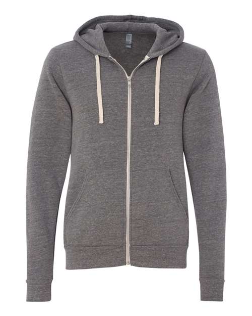 BELLA + CANVAS Unisex Triblend Sponge Fleece Full-Zip Hoodie Sweatshirt - Grey Triblend