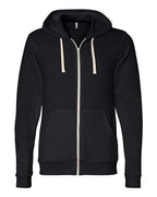 BELLA + CANVAS Unisex Triblend Sponge Fleece Full-Zip Hoodie Sweatshirt - Solid Black Triblend