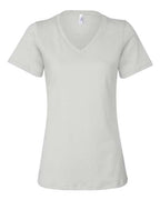 BELLA + CANVAS Women’s Relaxed Jersey V-Neck Tee - White