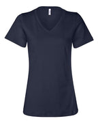 BELLA + CANVAS Women’s Relaxed Jersey V-Neck Tee - Navy