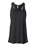BELLA + CANVAS Women's Flowy Racerback Tank - Black