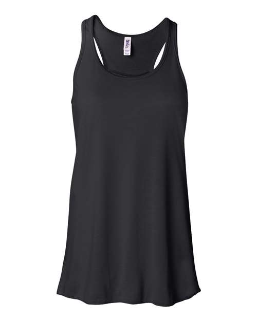 BELLA + CANVAS Women's Flowy Racerback Tank - Black
