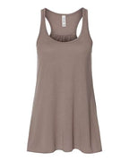 BELLA + CANVAS Women's Flowy Racerback Tank - Pebble Brown