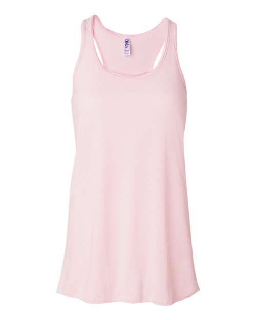 BELLA + CANVAS Women's Flowy Racerback Tank - Soft Pink