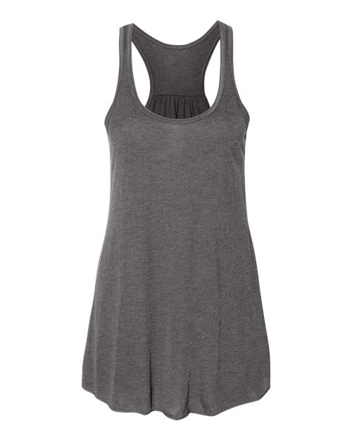 BELLA + CANVAS Women's Flowy Racerback Tank - Dark Grey Heather