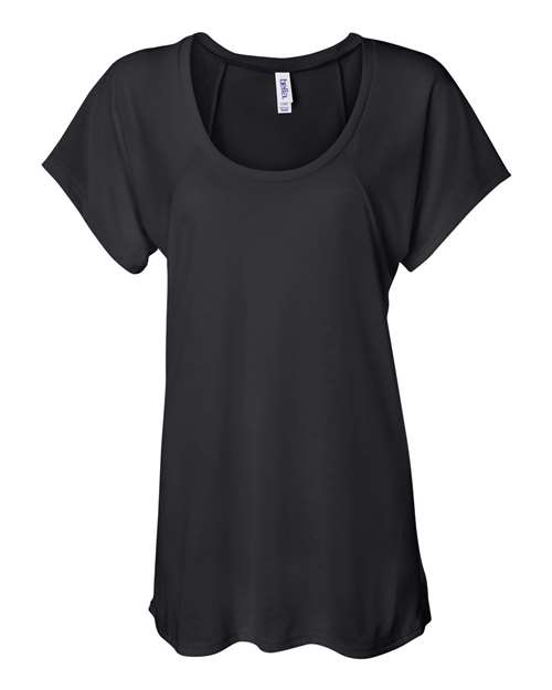 BELLA + CANVAS Women’s Flowy Raglan Tee - Black