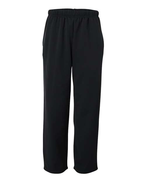 Badger Unisex Performance Fleece Open-Bottom Sweatpants - Black