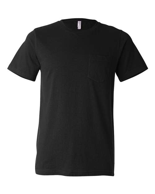 BELLA + CANVAS Men's Jersey Pocket Tee - Black
