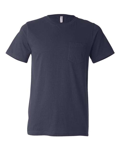 BELLA + CANVAS Men's Jersey Pocket Tee - Navy