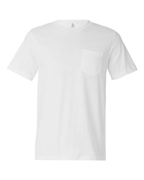BELLA + CANVAS Men's Jersey Pocket Tee - White