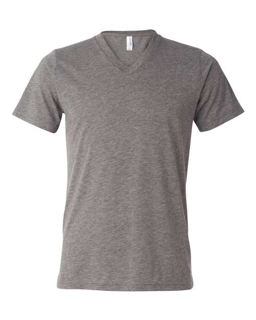 BELLA + CANVAS Unisex Triblend V-Neck Tee - Grey Triblend