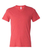 BELLA + CANVAS Unisex Triblend V-Neck Tee - Red Triblend