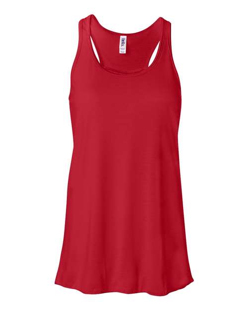 BELLA + CANVAS Women's Flowy Racerback Tank - Red