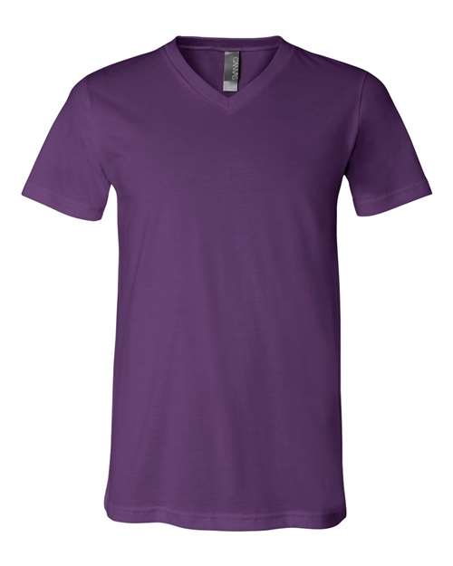 BELLA + CANVAS Unisex Jersey V-Neck Tee (Part 1 of 2) - Team Purple