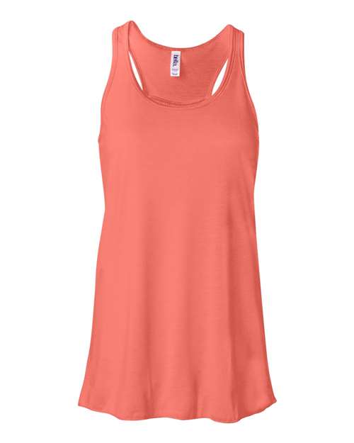 BELLA + CANVAS Women's Flowy Racerback Tank - Coral