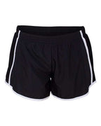 Augusta Sportswear Women's Pulse Team Running Shorts - Black/ Black/ White