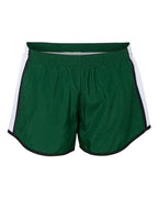 Augusta Sportswear Women's Pulse Team Running Shorts - Dark Green/ White/ Black