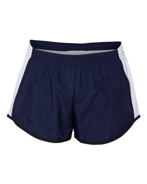 Augusta Sportswear Women's Pulse Team Running Shorts - Navy/ White/ Black