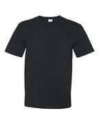 Bayside Unisex USA-Made Midweight Pocket T-Shirt - Black