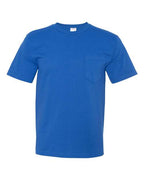 Bayside Unisex USA-Made Midweight Pocket T-Shirt - Royal