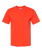 Bayside Unisex USA-Made Midweight Pocket T-Shirt - Bright Orange
