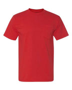 Bayside Unisex Union-Made Pocket T-Shirt - Red