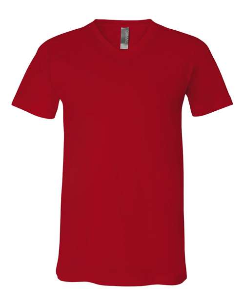 BELLA + CANVAS Unisex Jersey V-Neck Tee (Part 1 of 2) - Red