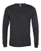 BELLA + CANVAS Unisex Triblend Long Sleeve Tee (Part 1 of 2) - Charcoal Black Triblend