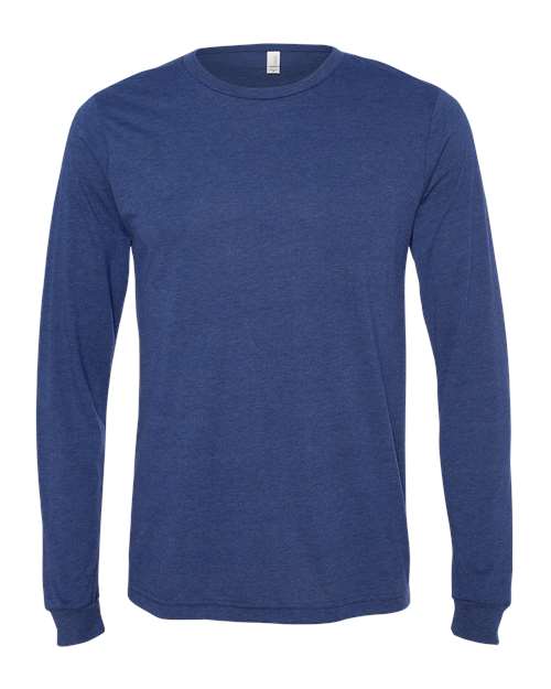 BELLA + CANVAS Unisex Triblend Long Sleeve Tee (Part 1 of 2) - Navy Triblend