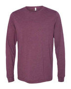 BELLA + CANVAS Unisex Triblend Long Sleeve Tee (Part 1 of 2) - Maroon Triblend