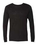 BELLA + CANVAS Unisex Triblend Long Sleeve Tee (Part 2 of 2) - Solid Black Triblend