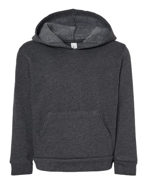 BELLA + CANVAS Toddler Sponge Fleece Pullover Hoodie Sweatshirt - Dark Grey Heather