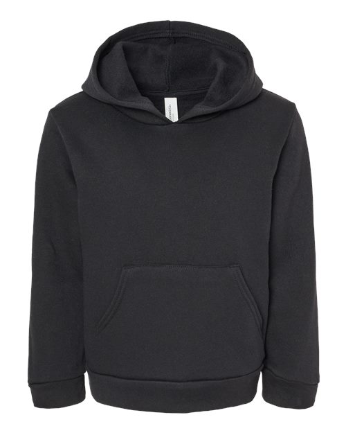 BELLA + CANVAS Toddler Sponge Fleece Pullover Hoodie Sweatshirt - Black