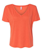 BELLA + CANVAS Women’s Slouchy V-Neck Tee - Coral