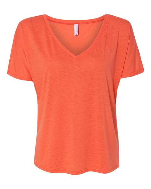 BELLA + CANVAS Women’s Slouchy V-Neck Tee - Coral
