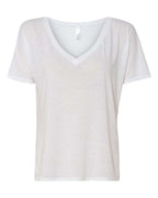 BELLA + CANVAS Women’s Slouchy V-Neck Tee - White