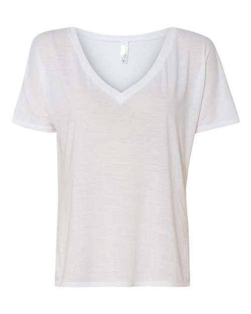 BELLA + CANVAS Women’s Slouchy V-Neck Tee - White