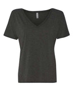 BELLA + CANVAS Women’s Slouchy V-Neck Tee - Dark Grey Heather