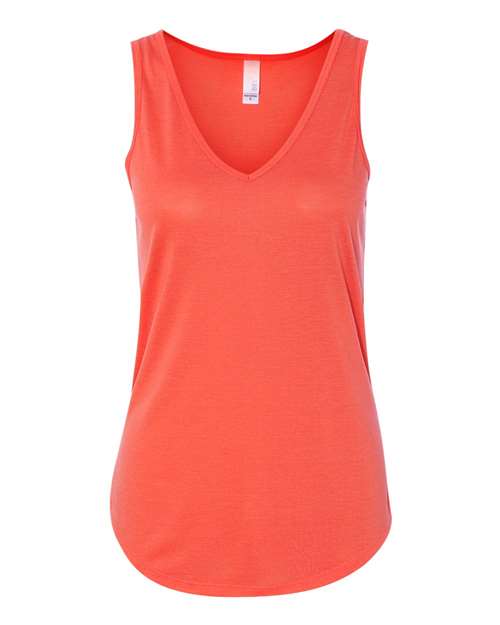 BELLA + CANVAS Women's Flowy V-Neck Tank - Coral