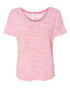 BELLA + CANVAS Women’s Slouchy Tee - Red Marble