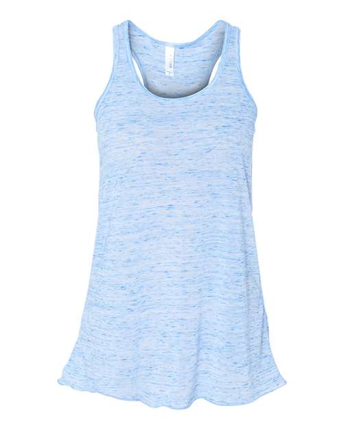BELLA + CANVAS Women's Flowy Racerback Tank - Blue Marble