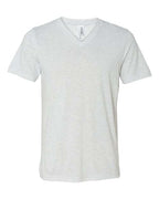 BELLA + CANVAS Unisex Triblend V-Neck Tee - White Fleck Triblend