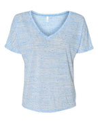 BELLA + CANVAS Women’s Slouchy V-Neck Tee - Blue Marble