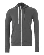 BELLA + CANVAS Unisex Sponge Fleece Full-Zip Hoodie Sweatshirt (Part 1 of 3) - Asphalt
