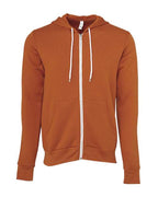 BELLA + CANVAS Unisex Sponge Fleece Full-Zip Hoodie Sweatshirt (Part 1 of 3) - Autumn
