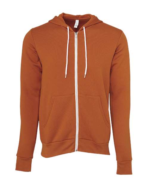 BELLA + CANVAS Unisex Sponge Fleece Full-Zip Hoodie Sweatshirt (Part 1 of 3) - Autumn